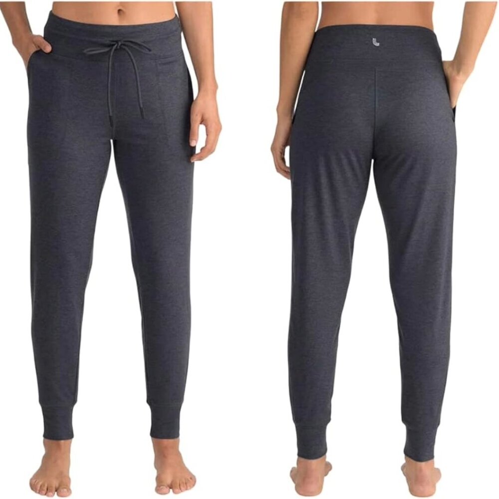Lole‎ Joggers Charcoal Tapered Performance Drawstring Stretch Pants Size Medium